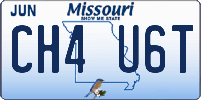 MO license plate CH4U6T
