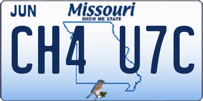 MO license plate CH4U7C
