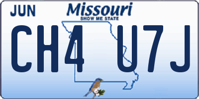 MO license plate CH4U7J