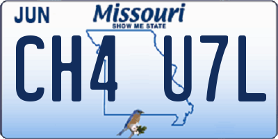 MO license plate CH4U7L