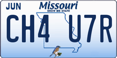 MO license plate CH4U7R