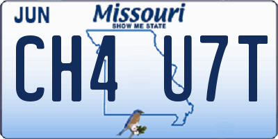MO license plate CH4U7T