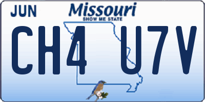 MO license plate CH4U7V