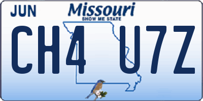 MO license plate CH4U7Z
