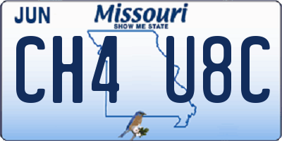 MO license plate CH4U8C