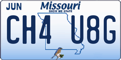 MO license plate CH4U8G