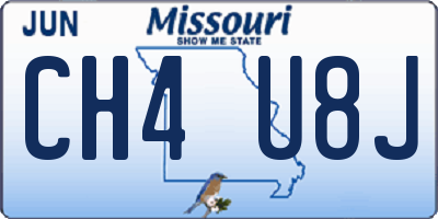 MO license plate CH4U8J