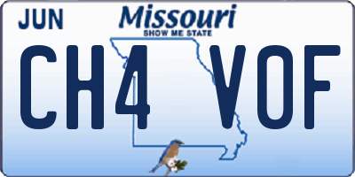 MO license plate CH4V0F