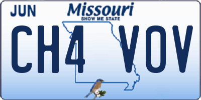 MO license plate CH4V0V