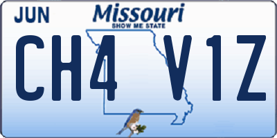 MO license plate CH4V1Z