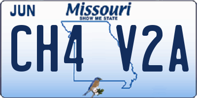 MO license plate CH4V2A