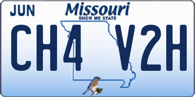 MO license plate CH4V2H