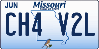 MO license plate CH4V2L