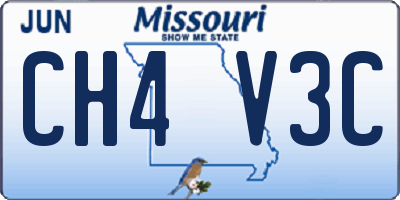 MO license plate CH4V3C