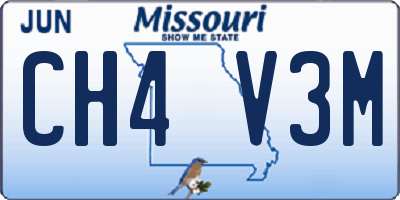 MO license plate CH4V3M