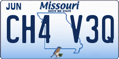 MO license plate CH4V3Q