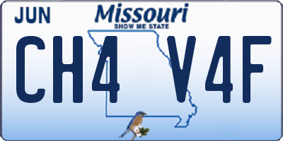 MO license plate CH4V4F