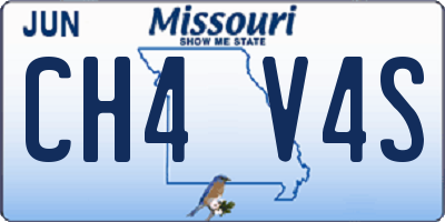 MO license plate CH4V4S