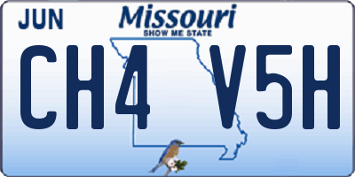 MO license plate CH4V5H