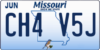 MO license plate CH4V5J