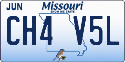 MO license plate CH4V5L