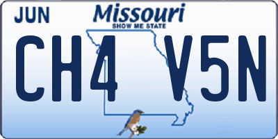 MO license plate CH4V5N
