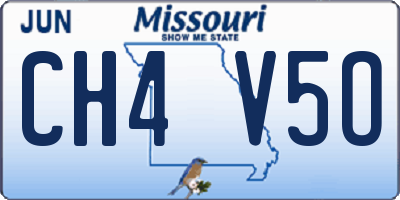 MO license plate CH4V5O