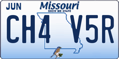 MO license plate CH4V5R