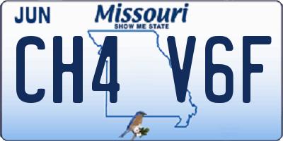 MO license plate CH4V6F