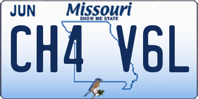 MO license plate CH4V6L