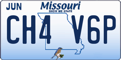 MO license plate CH4V6P