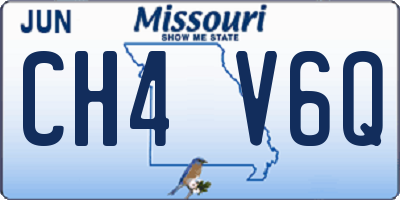 MO license plate CH4V6Q