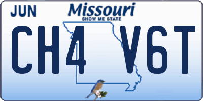 MO license plate CH4V6T