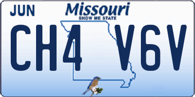 MO license plate CH4V6V