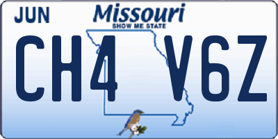 MO license plate CH4V6Z