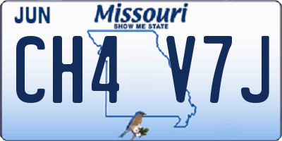 MO license plate CH4V7J