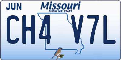 MO license plate CH4V7L