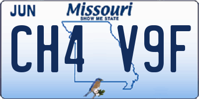 MO license plate CH4V9F