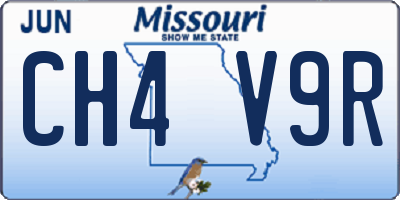 MO license plate CH4V9R