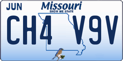 MO license plate CH4V9V