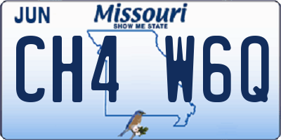 MO license plate CH4W6Q