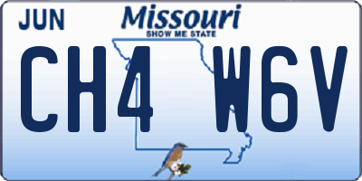MO license plate CH4W6V
