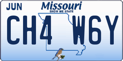 MO license plate CH4W6Y