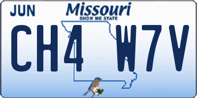 MO license plate CH4W7V