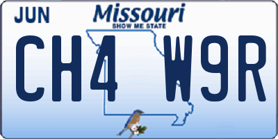 MO license plate CH4W9R