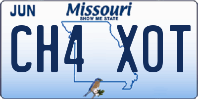 MO license plate CH4X0T