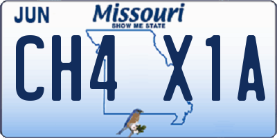 MO license plate CH4X1A