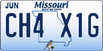 MO license plate CH4X1G