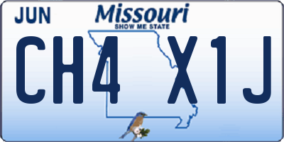 MO license plate CH4X1J