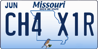 MO license plate CH4X1R